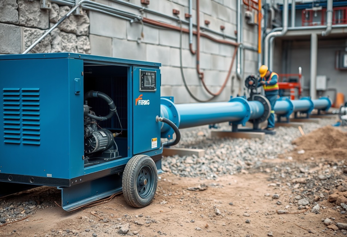 Elektrocentrála 400 V pro pohon strojů na staveništi